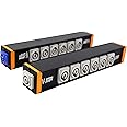 V-Show 6 Port Powercon Power Distribution Output Box, Black Stage Light Accessory （1pc