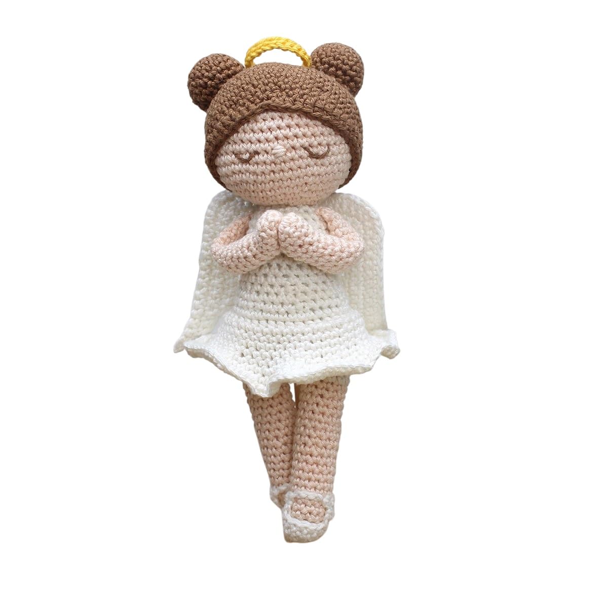 Hardicraft Crochet Kit for Making Yourself with Instructions and Material for Annelies Angels, Approx. 21 cm