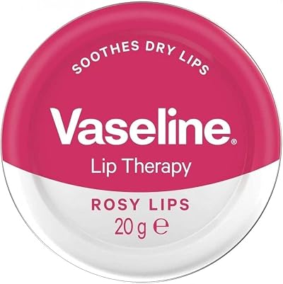 Vaseline Lip Therapy Rosy Lips Balm Tin 20g - 3x Purified Petroleum Jelly for