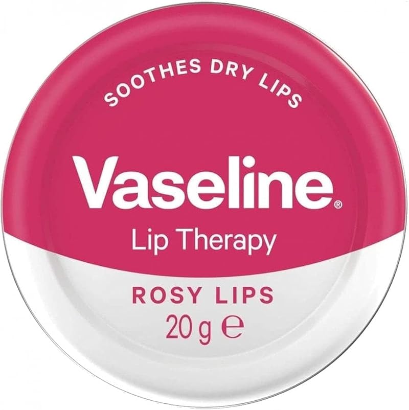 Vaseline Lip Therapy Rosy Lips Balm Tin 20g - 3x Purified Petroleum Jelly for