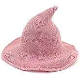 Chendvol Men's and Women's Halloween Witch Wool Hat Knitted Cap for Party Masquerade Cosplay Costume Accessory Daily
