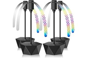 Grete Gotye 4-PC Food Fans for Tables, Outdoor Food Fan, Food Fan with Flexible Goose-Neck Blades, Portable Battery Powered Fan for Home Restaurant Party Picni (Jet Black)