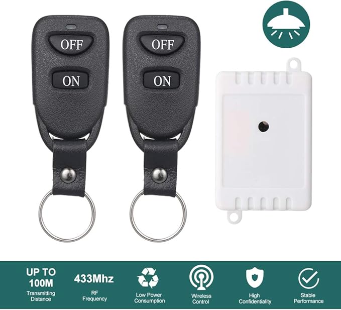 Lepeuxi Smart Home 433Mhz AC85 220V 1CH Interruptor Remoto inalmbrico Retransmisor Receptor Transmisor Mdulo de Interruptor de Control Remoto Universal y 2PCS Transmisor RF Controles remotos 1527 Lepeuxi Smart Home 433Mhz AC85 220V 1CH Interruptor Remoto inalmbrico Retransmisor Receptor Transmisor Mdulo de Interruptor de Control Remoto Universal y 2PCS Transmisor RF Controles remotos 1527