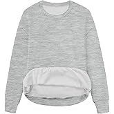 STOLKISS Women Fleece Lined Sweatshirt Casual Crew Neck Pullover Sweatshirt Loose Soft Long Sleeve Fall Winter Sweaters 2026