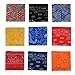 Geberiela AL322 Seamless Headband Versatile 16-in-1 Stretchable Headwear Bandana Head Wrap Sweatband Scarf, Balaclava, Helmet Liner, 9 Piece