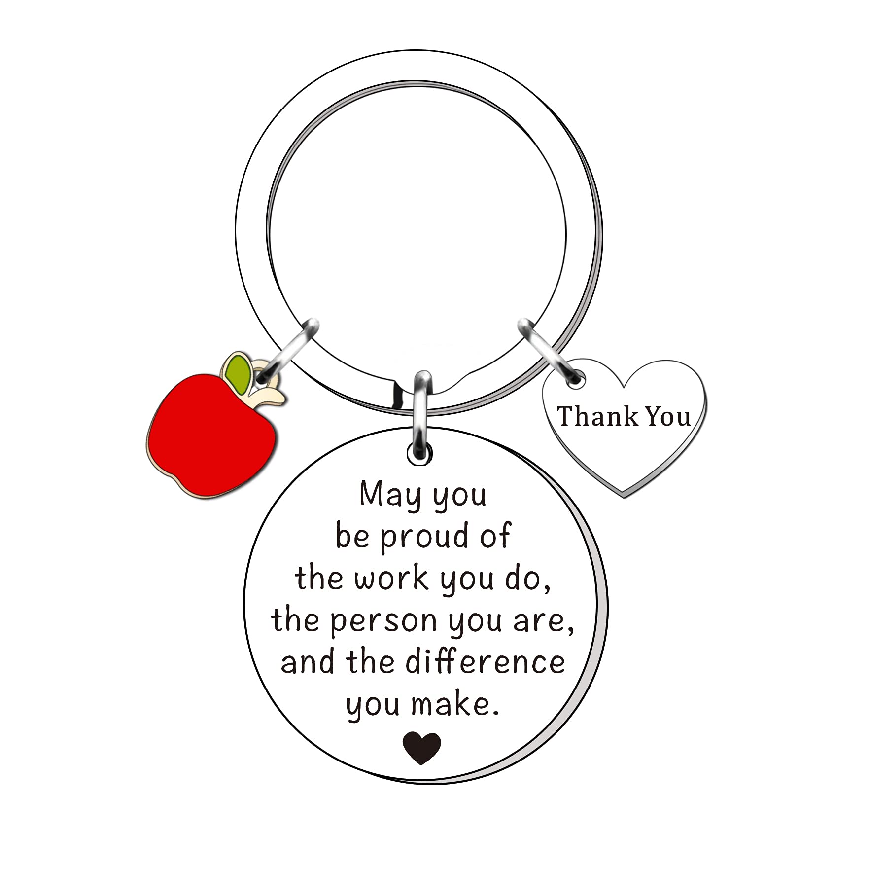 SMARGO Thank You Keyring Gifts for Women Men Appraciation Gifts for Staff Teachers Nurses Colleagues May You Be Proud of The Work You Do The Person You are and The Difference You Make