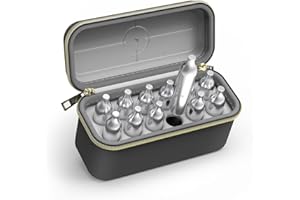 SHBC 12-Slot CO2 Cartridges Storage Case – Compatible with Crosman/Umarex/Leland12g CO2 & N2O Cream Chargers for Soda Makers, Hard EVA Organizer – Shockproof, Travel-Friendly
