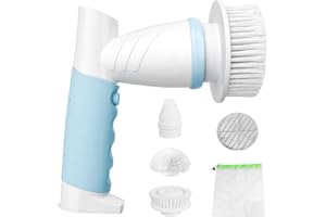 SZFIXEZ Electric Spin Scrubber, Electric Cleaning Brush Scrubber for Bathroom Electric Spin Cleaner with 4 Replaceable Shower Cleaning Brush Heads for Wall, Tile Floor, Bathtub, Toilet, Window DST-01