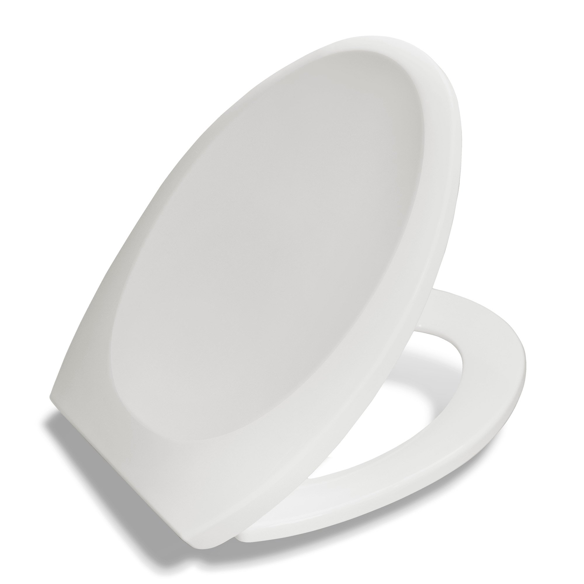 Bath Royale Premium Elongated Toilet Seat with Cover, White, SlowClose
