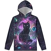 WELLFLYHOM Kids Graphic Hoodie for Girls 6-16 Pullover Sweatshirts Tops Kangaroo Pocket Long Sleeve Kids Sweater Shirts