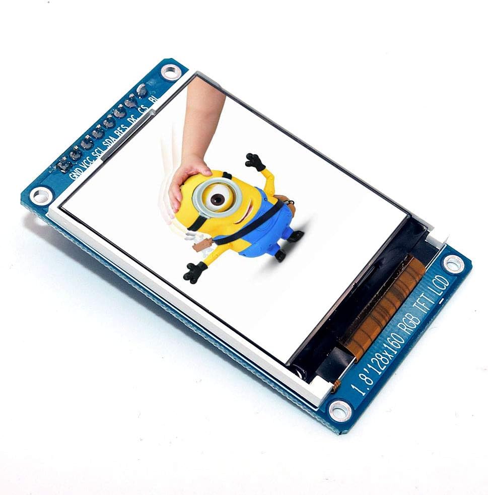 DollaTek 1.8 inch Full Color 128x160 SPI Full Color TFT LCD Display Module ST7735S 3.3V Replace OLED Power Supply for Arduino DIY KIT