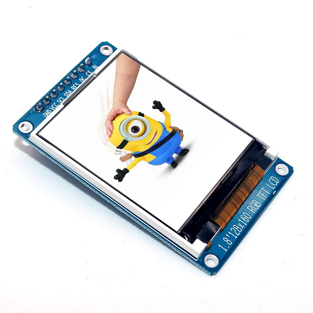 DollaTek 1.8 inch Full Color 128x160 SPI Full Color TFT LCD Display Module ST7735S 3.3V Replace OLED Power Supply for Arduino DIY KIT