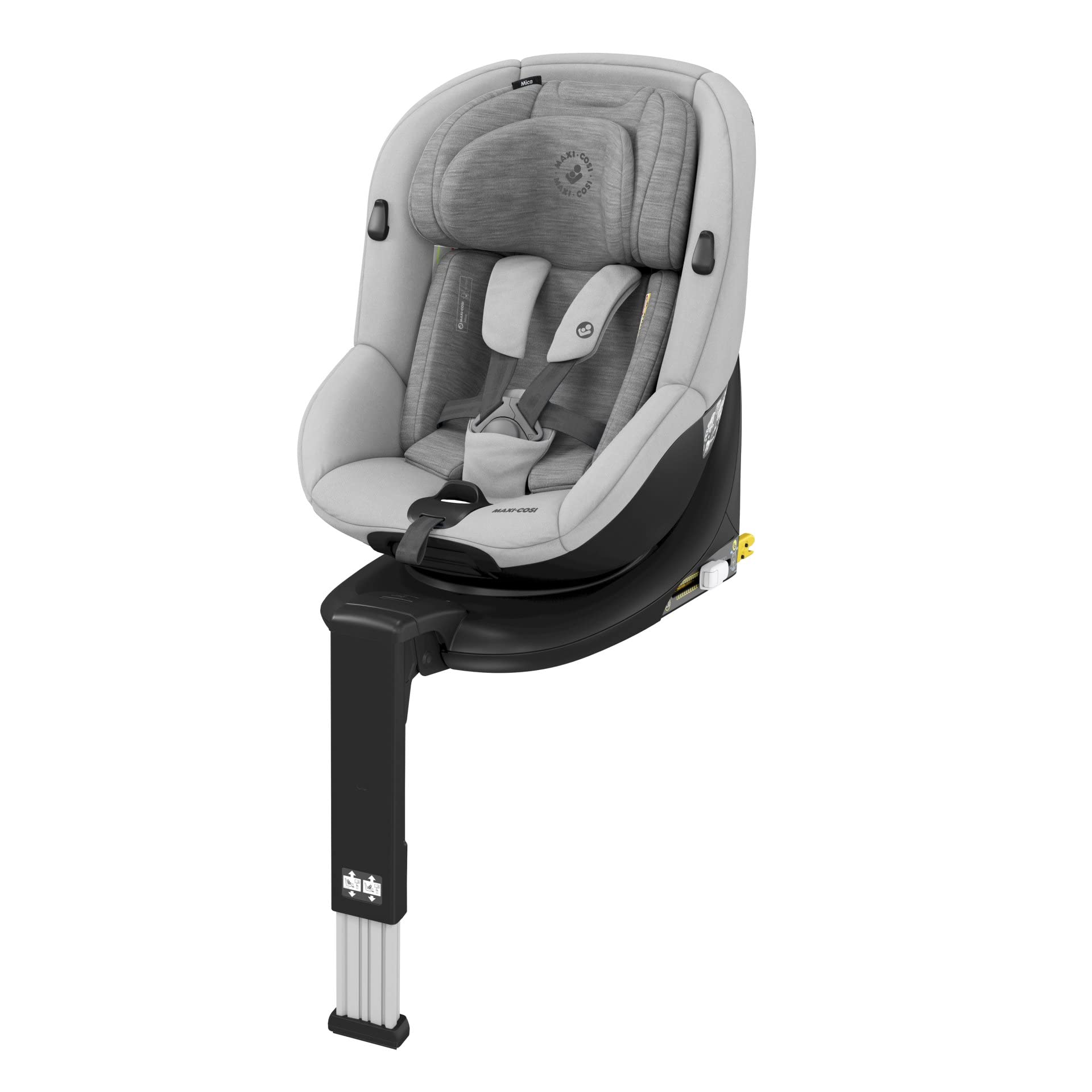 Maxi-Cosi Mica i-Size, 360 Swivel car seat, 360 car seat with isofix 0 - 4 years, 40-105 cm, 0-18 kg, Rearfacing up to 4 years, G-Cell Side Impact Protection, Newborn Inlay, Authentic Grey