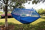 Everking Double Camping Hammocks with Mosquito Net,Lightweight Parachute Nylon Fabric Double Hammock For Outdoor Travel Camping Hiking Backpacking Backyard (blue)