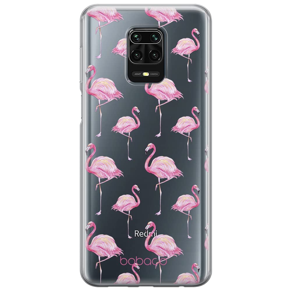 Babaco ERT GROUP mobile phone case for Xiaomi REDMI NOTE 9 PRO/ 9S original and officially Licensed pattern Flamingo 005 optimally adapted to the shape of the mobile phone, partially transparent