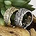 QIANJI Viking Odin's Ravens Ring Huginn and Muninn Ring Women Men Jewelry