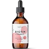 Pure Biotin Liquid Drops 10000mcg - Biotin (B7) Max. Strength for Hair, Skin & Nails - Vitamin C (8mg) - Women & Men - 60 Day Supply / 2.0 Fl. (60ml)