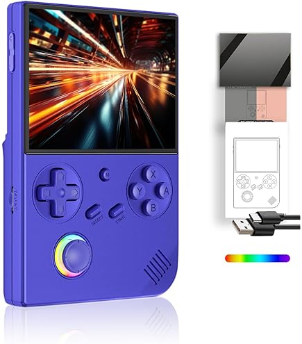 RG40XXV Console Portable Rétro – Écran IPS 4″ 640×480 – H700 1,5GHz – 3200mAh – Sortie TV – Bleu – 64-bit