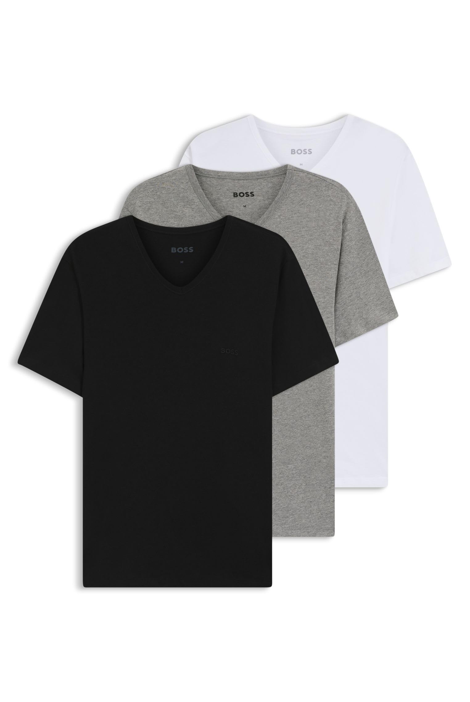 BOSS Herren T-Shirt Vn 3p Co T-Shirt (3er Pack)