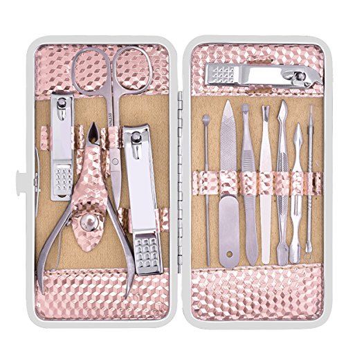 TANTAI Nail Clippers Set-Stainless Steel Personal Nail Kits,Professional Tools for Nail,Manicure Pedicure Set Fingernail Clippers with Portable Travel Case (12Pcs) - Thumbnail 7