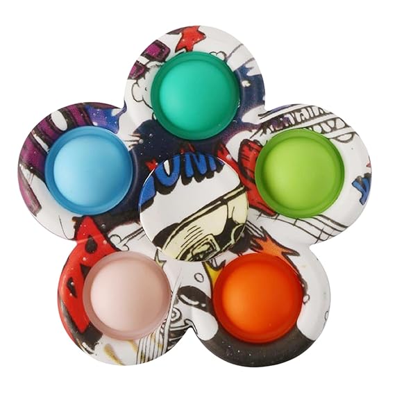 2 in 1 Pop Fidget Spinner,Simple Dimple Fidget Popper Stress Relief
