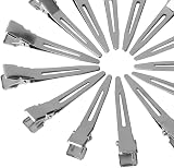 nuosen 50 Pcs Curl Clips 1.75 Inch Silver Alligator Hair Pins for Extensions view 4