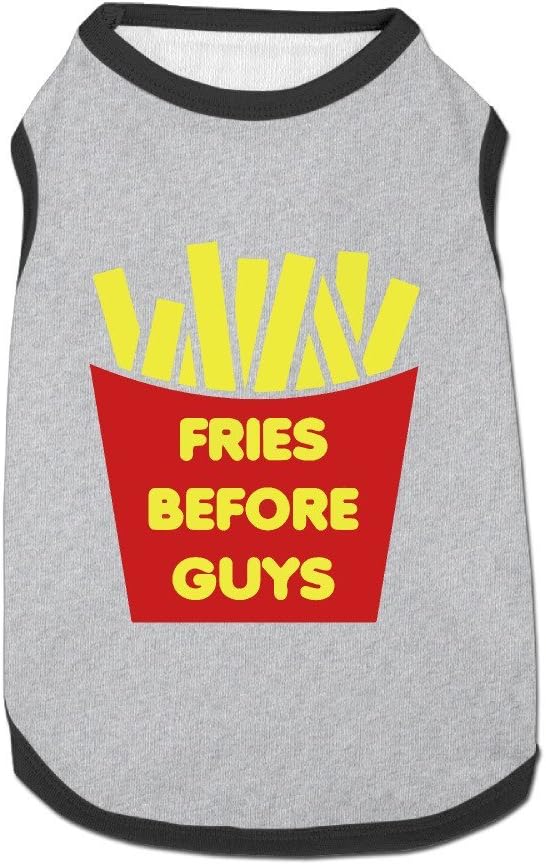 Fries Before Guys Pet Clothes Dog Dress Shirt Ash