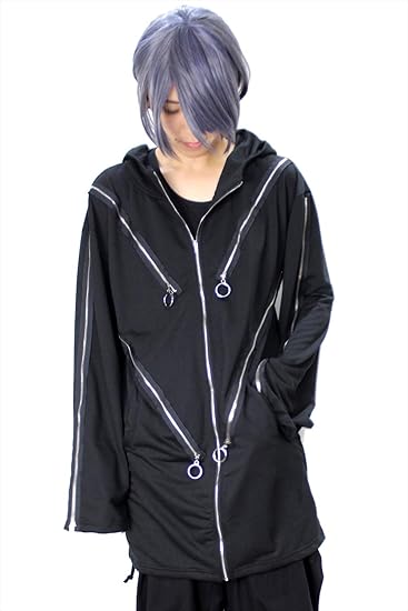 Amazon Co Jp Long Hoodies Thin Mens Womens Drug Honey Long Hoodies With Ring Embellishment Zip Clothing Accessories