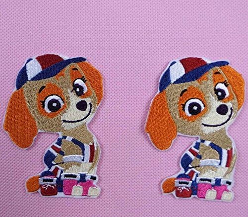 2 Pieces Paw Patrol Embroidered Iron/sew on Patch Cloth Applique