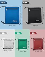 Gonex 150L Foldable Travel Duffle Bag with Shoes Compartment Dark Green view 6