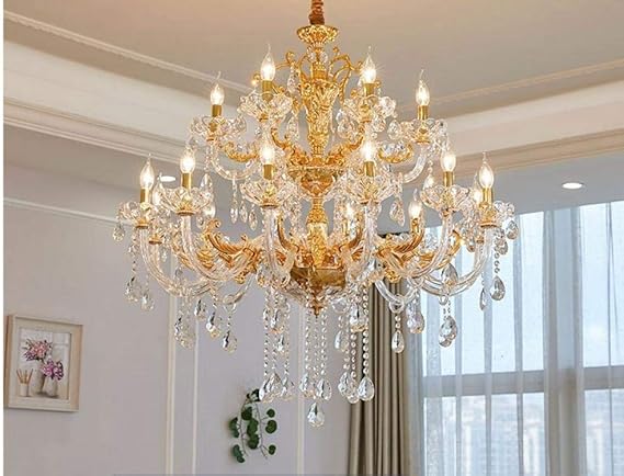 WEPAINTING Neu Moderne Goldene Kristall Kronleuchter Licht Wohnzimmer