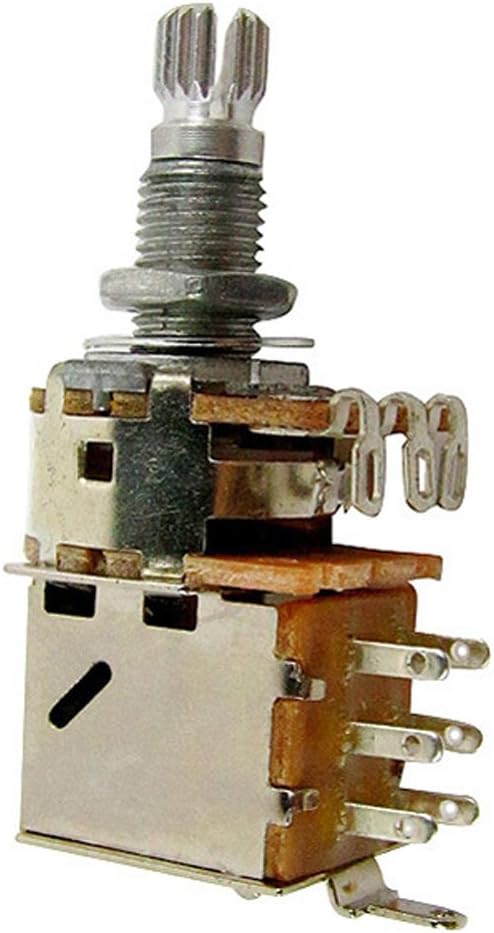 Musiclily Metric A250K Push Pull Potentiometers Split Shaft Audio Taper Pots for Electric Guitar Bass (Set of 2) - Image 3