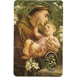 Carte Saint Joseph Avec Prière - Format Carte De Crédit (8,5x5,4 Cm), Plastifiée, Poinçon Style Médaille