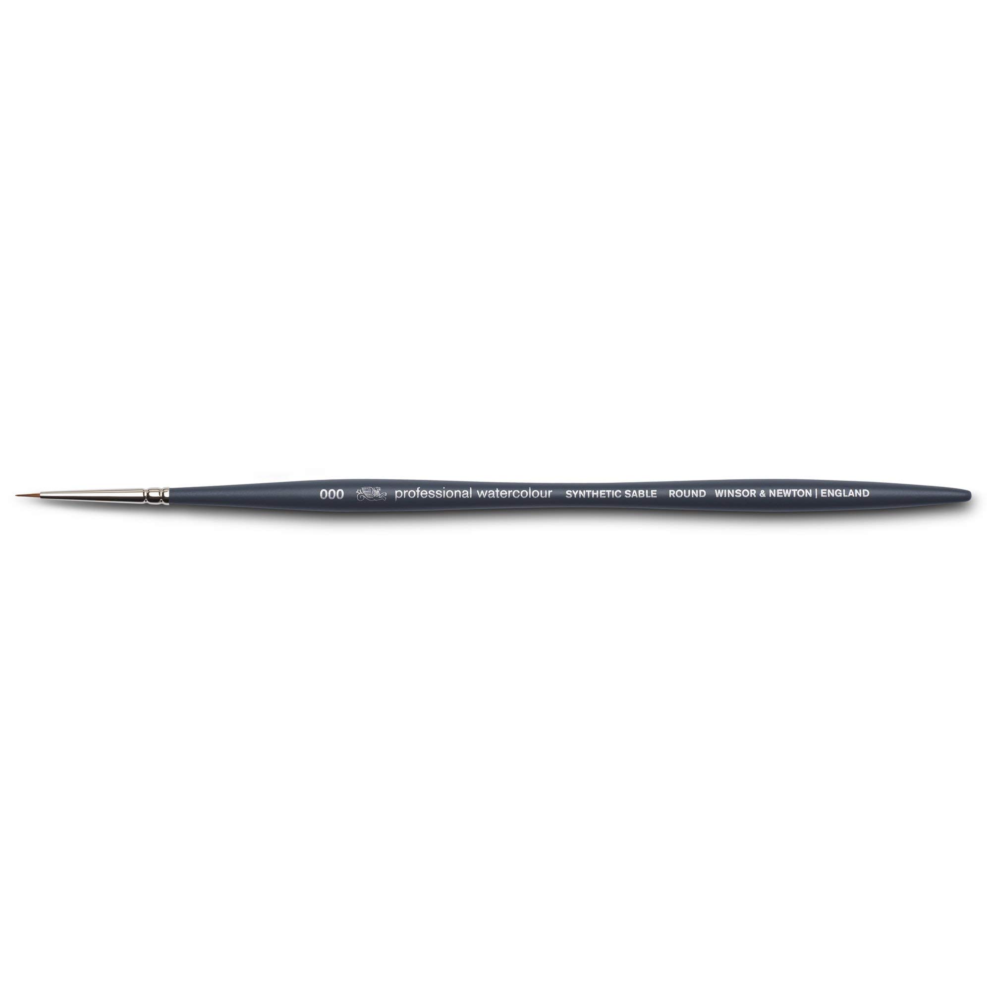 Winsor & Newton 5011130 Professional Watercolour Brush, Painting Brush for Watercolours with Synthetic Fibres, Ergonomic Handle, Durable and Dimensionally Stable, Short Handle, Round Brush No. 000
