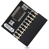 Replacement TPM2.0 Encryption Security Module, 20Pin 2 10P Standalone Crypto Processor TPM 2.0 Module, 20Pin TPM2.0 Module, for Win11 for Gigabyte Module for A