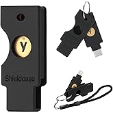 Shieldcase Yubikey Case for 5C NFC, Flip Yubico Security Key Cover Holder with Lanyard, Durable, Shockproof, Black