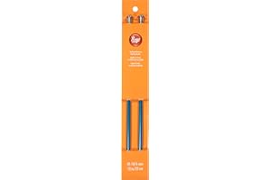 Boye 3216327010M Aluminum Straight Knitting Needles Set, US Size 10, 10" L, 2pcs