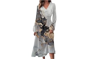HPJKLYTR Spring Dresses for Women 2024 New Years Eve V-Neck Long Sleeve Gradient Plus Size Dresses for Curvy Formal Trendy