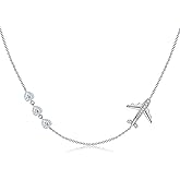 JERWLI Airplane/Dove Choker Necklace for Women 925 Sterling Sliver Airplane/Dove Jewelry Gifts for Women
