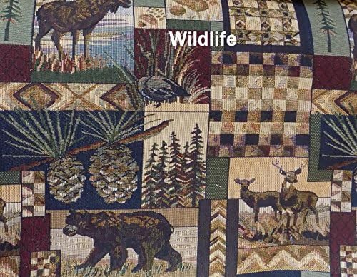 Royal Sleep Products Memory Foam Futon Mattress Wildlife Print Tapestry Cover Factory Direct F/Q (Full, Wildlife)