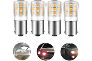 NEANETE 1156 led light bulb replacement 1141 93 P21W 67 12V 35W halogen bulb for RV trailer camper interior Reverse light BA15S single contact bayonet 2.5W 330lm daylight white 5000K pack of 4