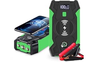 Car Jump Starter, 800A Peak 12V 20000mAH Output Portable Battery Booster, Mobile Phone Charger with Usb Port, LED Flashlight 