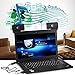 Portable Mini Clip-On USB 3.5 mm Powered Stereo Speaker 3.5 mm Detachable Multimedia Soundbar for Notebook Laptop PC Desktop Tablet Black