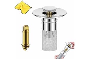 Soriva Sink Plug, No Clog Drain Catcher Bathroom Sink, Pop-Up Sink Drain Filter, Universal Shower Drain Hair Catcher for Most