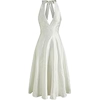 Amazon.com: CIDER Satin Dress Elegant Backless Halter Neck Maxi Dress Formal Party Wedding Guest Middle Waist Sleeveless Coffee : Clothing, Shoes & Jewelry Amazon.com: CIDER Satin Dress Elegant Backless Halter Neck Maxi Dress Formal Party Wedding Guest Middle Waist Sleeveless Coffee : Clothing, Shoes & Jewelry
