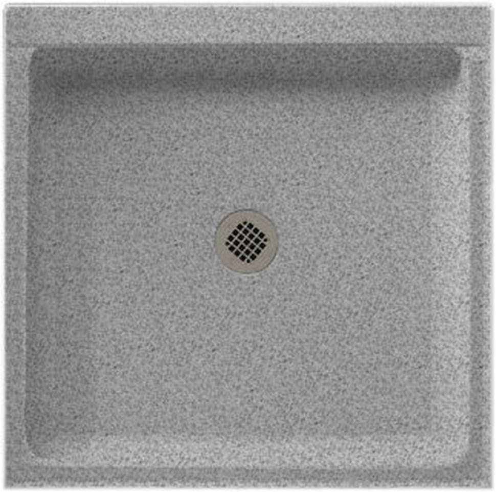 Swanstone SS3636042 Solid Surface Center Drain Shower Base, 36" L x