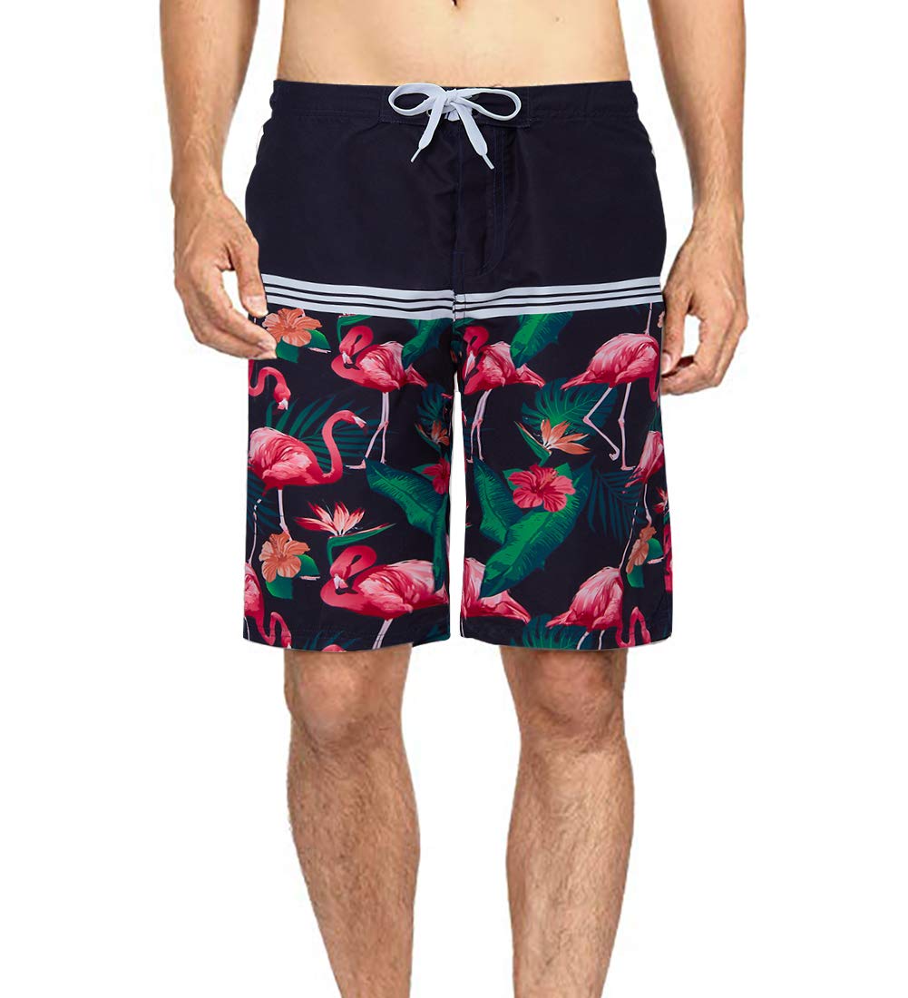 90s Funny Board Shorts 3D Graphic Athletic Pants Brown Flowers Printing Swimming Trunks 22\