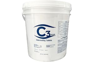 C3… C3-5lb Chlorine Tablets, 3 Inch | Swimming Pool & Spa Chlorine Tablets | Long-Lasting, Slow Dissolving, Individually Wrapped Chlorine Tabs | Tri-Chlor 3 Inch Tablets Pool Cleaner