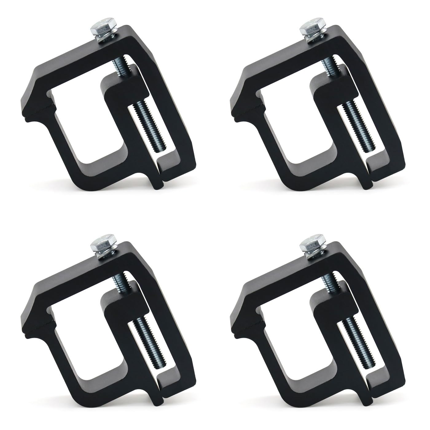 Photo 1 of MXSAG New Pack of 4 Heavy Duty Aluminum Alloy Black Truck Bed Cap Mounting Clamps Fit Chevy/GMC/Dodge/Toyota/Ford/Nissan & More Pickup, No Drill Bolt-On Clips for Tonneau Cover Camper Topper Shell