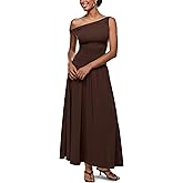 INLYRIC Women's Off The Shoulder Maxi Dresses Versatile Elegant Formal Wedding Guest Cocktail Fall Outfit